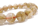 [Video][One of a kind] Rutilated Quartz AAA- Round 10mm Bracelet NO.9