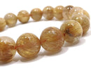 [Video][One of a kind] Rutilated Quartz AAA- Round 11mm Bracelet NO.13