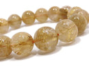 [Video][One of a kind] Rutilated Quartz AAA- Round 11mm Bracelet NO.16