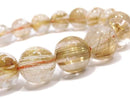 [Video][One of a kind] Rutilated Quartz AAA- Round 11.5mm Bracelet NO.17