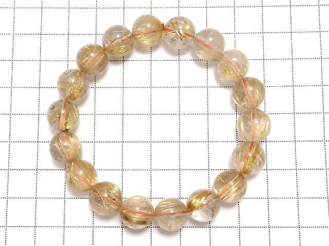 [Video][One of a kind] Rutilated Quartz AAA- Round 11.5mm Bracelet NO.17