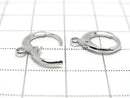 Silver925 Hoop Earrings with Jump Ring 12mm Rhodium Plated 1 Pair