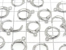 Silver925 Hoop Earrings with Jump Ring 12mm Rhodium Plated 1 Pair