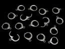 Silver925 Hoop Earrings with Jump Ring 12mm Rhodium Plated 1 Pair