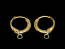Silver925 Hoop Earrings with Jump Ring 12mm 18KGP 1 Pair