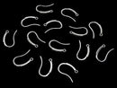Silver925 Earwire (with CZ) 18x10mm Rhodium Plated 1 pair (2 pieces)