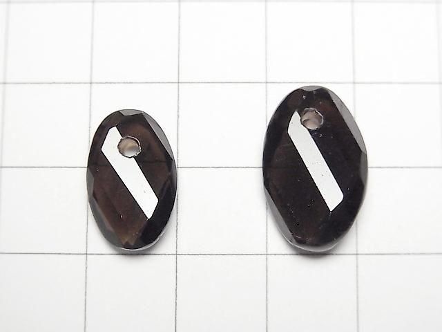 [Video] Smoky Quartz AAA- Twist x Multiple Facets Faceted Oval [16x10][19x12] [Dark color] 5pcs