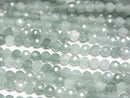 [Video] High Quality! Guatemalan Jadeite AA++ Faceted Round 3mm 1strand beads (approx. 15 inches/37 cm)