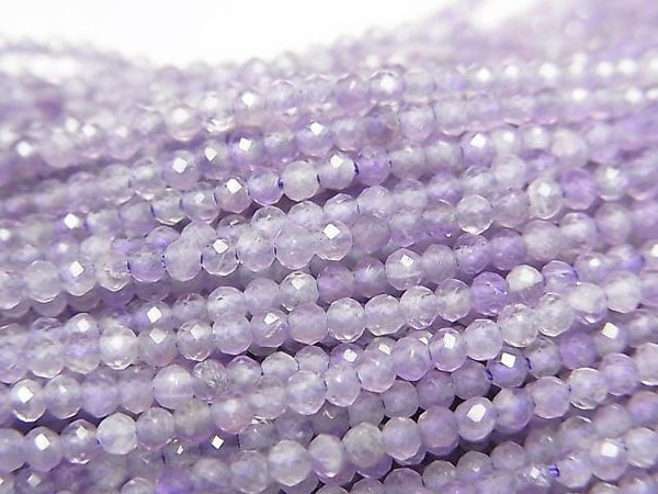[Video] High Quality! Amethyst AA Faceted Round 2mm 1strand beads (aprx. 15 inches/37 cm)