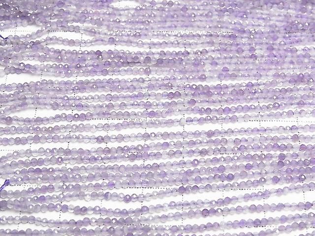[Video] High Quality! Amethyst AA Faceted Round 2mm 1strand beads (aprx. 15 inches/37 cm)