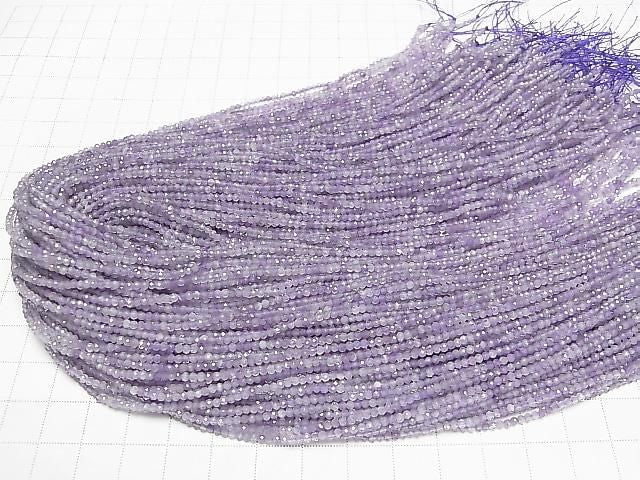 [Video] High Quality! Amethyst AA Faceted Round 2mm 1strand beads (aprx. 15 inches/37 cm)