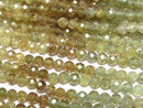 [Video] High Quality! Grossular Garnet AA++ Faceted Round 3mm Color Gradation 1strand beads (aprx. 15 inches/37 cm)