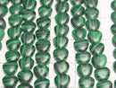 [Video] Synthetic Malachite Vertical Hole Heart 6x6mm 1strand beads (aprx. 15 inches/36 cm)