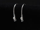Silver925 Earwire (with CZ) 15x8mm Rhodium Plated 1 pair (2 pieces)