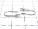 Silver925 Earwire (with CZ) 15x8mm Rhodium Plated 1 pair (2 pieces)