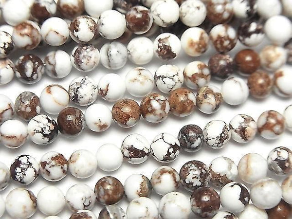 [Video] Wild Horse Round 4mm 1strand beads (aprx. 7 inches/18 cm)