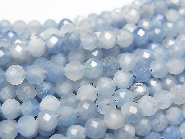 [Video]High Quality! Aquamarine AA++ Faceted Round 4mm 1strand beads (aprx.15inch/37cm)