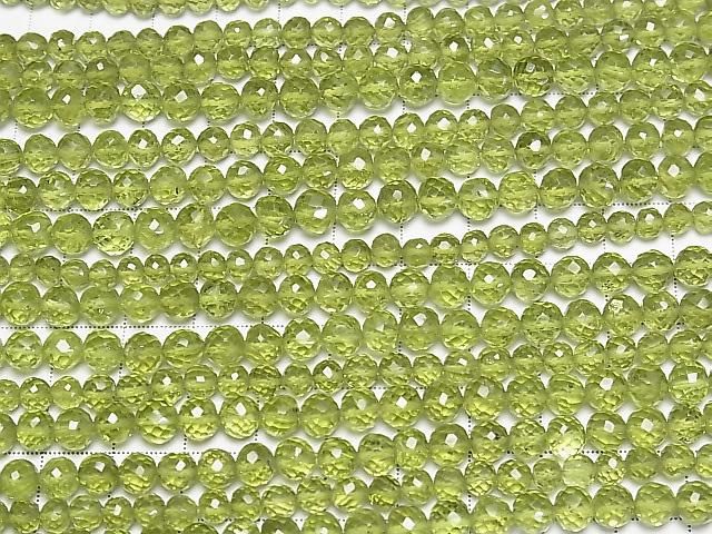 [Video] High Quality Peridot AAA- Round Cut 4.5-7mm Half or 1strand beads (aprx. 14 inches/34 cm)