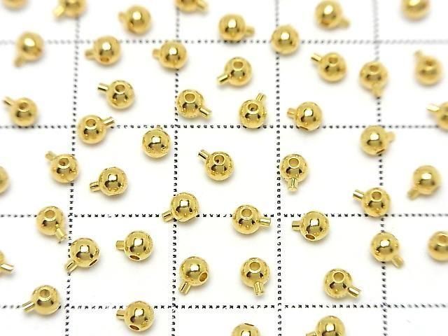 Silver 925 Micro Crimp Bead (Round 3mm, 18KGP, 2pcs)
