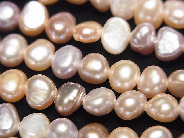 [Video] Fresh Water Pearl AA Potato - Baroque 6-7mm Natural Color Mix 1 Strand Beads (approx. 15 inch/36 cm)