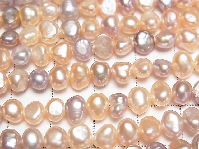 [Video] Fresh Water Pearl AA Potato - Baroque 6-7mm Natural Color Mix 1 Strand Beads (approx. 15 inch/36 cm)