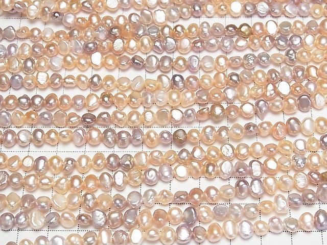 [Video] Fresh Water Pearl AA Potato - Baroque 6-7mm Natural Color Mix 1 Strand Beads (approx. 15 inch/36 cm)