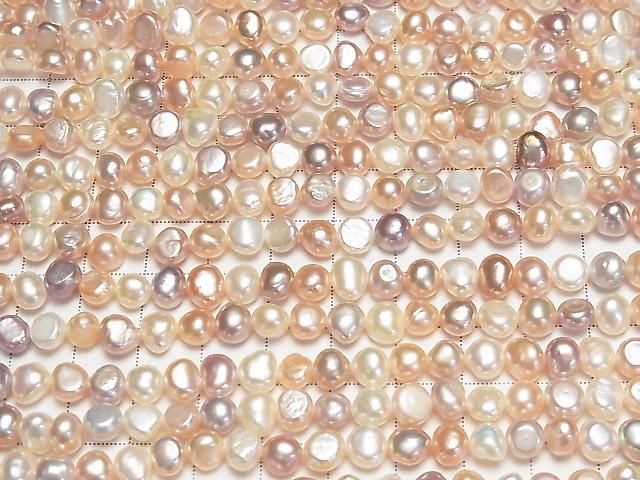 [Video] Fresh Water Pearl AA Potato-Baroque 6-7mm Natural Color Mix 1 Strand Beads (aprx. 14 inch/34 cm)