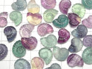 [Video] Multicolor Fluorite AAA- Ammonite Motif 13x16mm [Undrilled] 5pcs