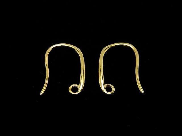 Silver925 Earwire with Jump Ring 11.5x8mm 18KGP 1 pair (2 pieces)