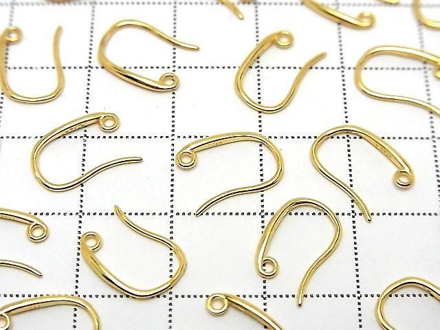 Silver925 Earwire with Jump Ring 11.5x8mm 18KGP 1 pair (2 pieces)