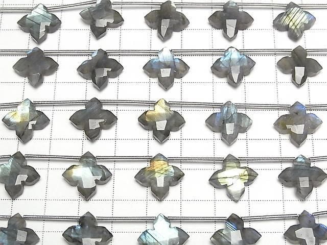 [Video] Labradorite AA++ Deformed Faceted Square 15x15mm 1strand (5pcs)