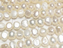 [Video] Fresh Water Pearl AA+ Potato-Baroque 6-7mm White 1strand beads (aprx. 14 inches/35 cm)