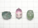 [Video] Multicolor Fluorite AAA- Pig Motif 12x12mm [Undrilled] 5pcs