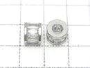 Metal Parts Rondelle 9x9x7.5mm Silver (with CZ) 2pcs