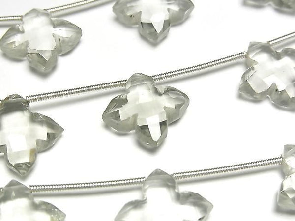 [Video] High Quality Green Amethyst AAA- Deformed Faceted Square 15x15mm 1 Strand (5pcs)
