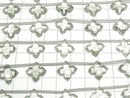 [Video] High Quality Green Amethyst AAA- Deformed Faceted Square 15x15mm 1 Strand (5pcs)