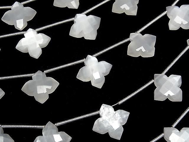 [Video] High Quality White Moonstone AA++ Faceted Square 15x15mm 1 Strand (5pcs)