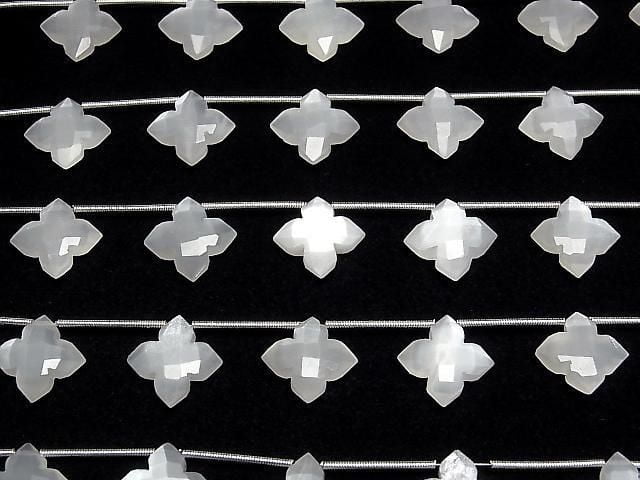 [Video] High Quality White Moonstone AA++ Faceted Square 15x15mm 1 Strand (5pcs)