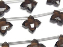 [Video] High Quality Smoky Quartz AAA Deformed Faceted Square 15x15mm 1 Strand (5pcs)
