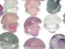 [Video] Multicolor Fluorite AAA- Mushroom Motif 13x14mm [Undrilled] 5pcs