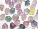 [Video] Multicolor Fluorite AAA- Mushroom Motif 13x14mm [Undrilled] 5pcs