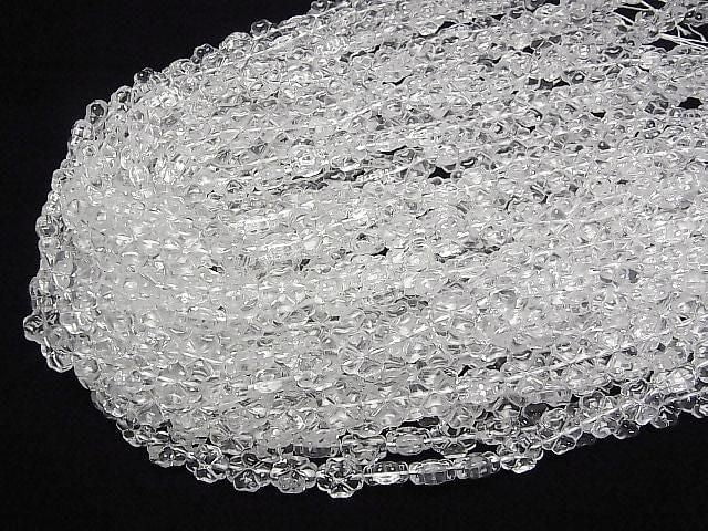 [Video] Crystal (Smelted Quartz) AAA Clover 10x10mm 1strand beads (approx. 15 inches/36 cm)