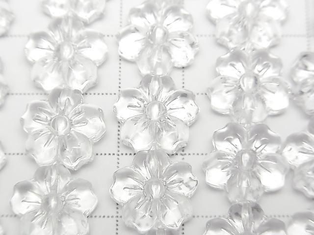 [Video] Crystal (Smelted Quartz) AAA Flower 13x13mm 1strand beads (approx. 15 inches/36 cm)