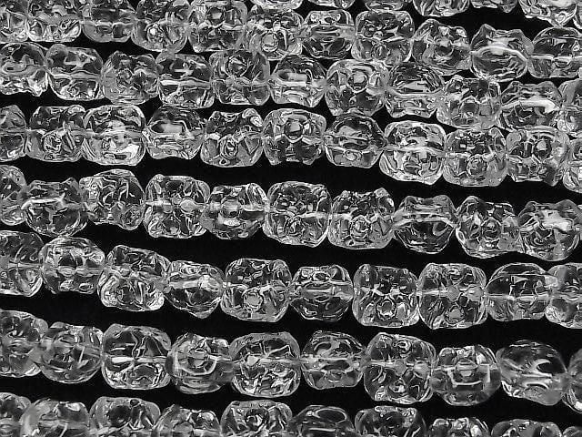 [Video] Crystal (Smelted Quartz) AAA Lion Head Beads 12x11.5mm 1strand (approx. 15 inches/36 cm)