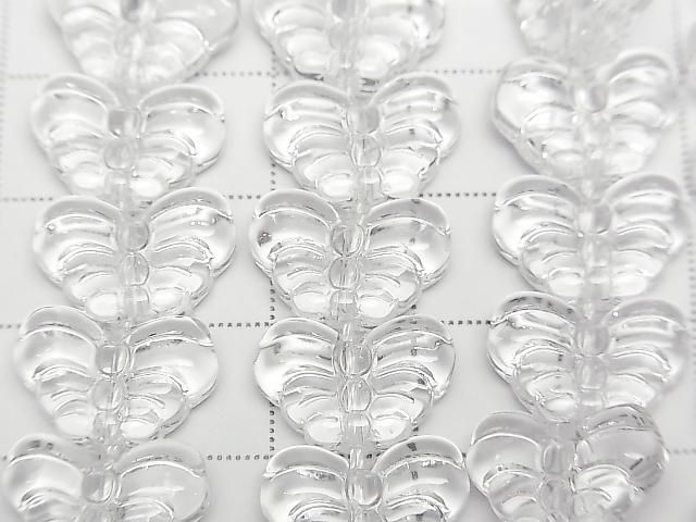 [Video] Crystal (Smelted Quartz) AAA Butterfly Beads 10x15mm 1strand (approx. 15 inches/36 cm)