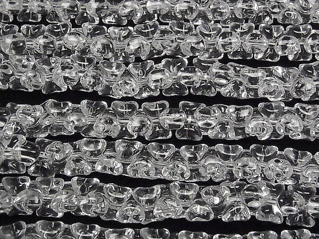 [Video] Crystal (Smelted Quartz) AAA Ribbon 9.5x14mm 1strand beads (approx. 15 inches/36 cm)