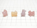 [Video] Pink Agate Cat Motif 12x9mm [Undrilled] 3pcs
