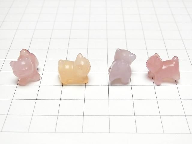 [Video] Pink Agate Cat Motif 12x9mm [Undrilled] 3pcs