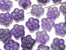 [Video] Amethyst AA++ Flower Motif 13.5mm [Drilled Hole] 2pcs