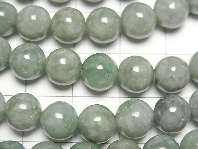[Video] Burmese Jadeite AA++ Round 8mm Half or 1strand beads (aprx. 15 inches/36 cm)